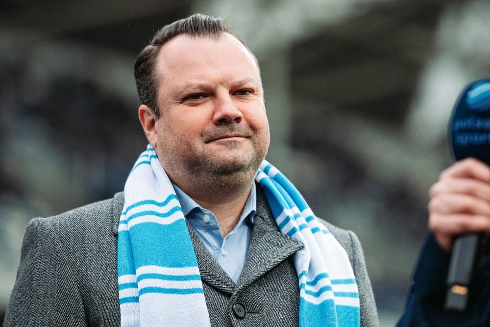 Na zdjęciu Rafał Kalisz - współwłaściciel firmy Fibrain i prezes piłkarskiej Stali Rzeszów (fot. Robert Skalski / stalrzeszow.pl)