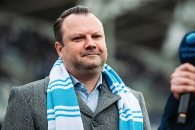 Na zdjęciu Rafał Kalisz - współwłaściciel firmy Fibrain i prezes piłkarskiej Stali Rzeszów (fot. Robert Skalski / stalrzeszow.pl)