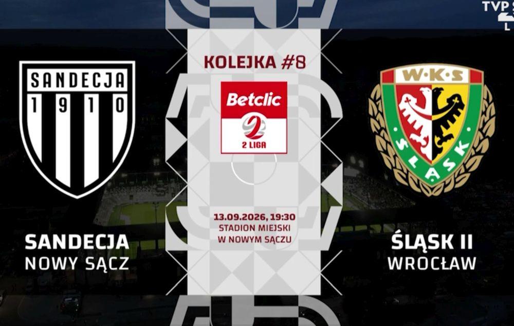 Skrót meczu Sandecja Nowy Sącz - Śląsk II Wrocław 4-2 (wideo OnNetwork)