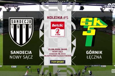 Skrót meczu Sandecja Nowy Sącz - Górnik Łęczna 1-1 (wideo OnNetwork)