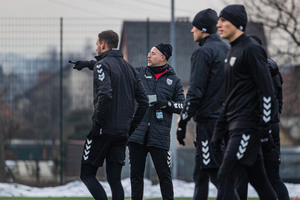 Hubert Turski i Jakub Wołosik na testach w Sandecji Nowy Sącz (fot. Adrian Maraś/ Sandecja Nowy Sącz)