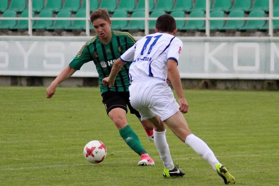 Michał Trąbka (na zdjęciu) strzelił jedyną bramkę dla Stalówki (fot. Radosław Kuśmierz)