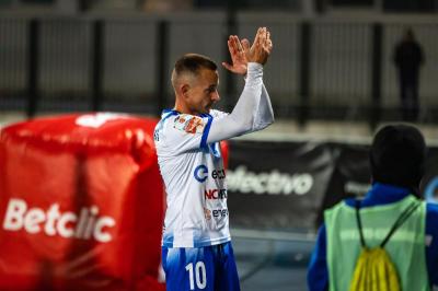 Maciej Domański zdobył jedynego gola w starciu z Miedzią Legnica (fot. FKS Stal Mielec)