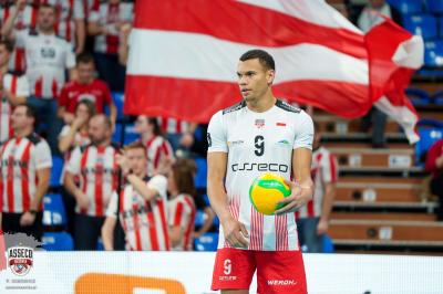 Stephen Boyer długo będzie się śnił przyjmujacym Ślepska. Fot. Piotr Gibowicz.