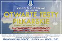 Texom Sokół Sieniawa zaprasza na otwarte testy!