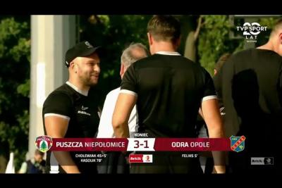 Skrót meczu Puszcza Niepołomice - Odra Opole 3-1 (fot. YouTube / TVP Sport)