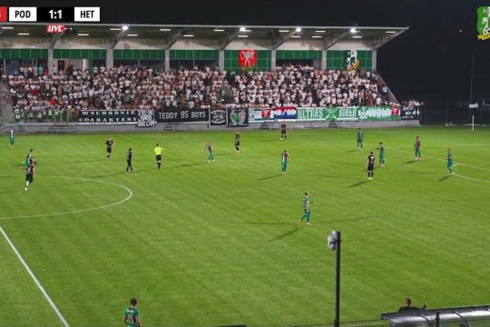 Skrót meczu Podlasie Biała Podlaska - Hetman Zamość 1-1 (fot. YouTube / MKS Podlasie Biała Podlaska)