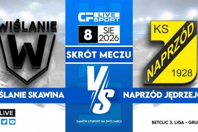 Skrót meczu Wiślanie Skawina - Naprzód Jędrzejów 2-0 (fot. YouTube / CFsport)