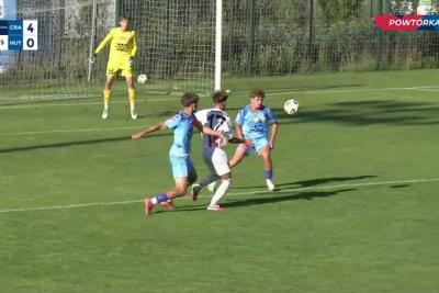 Skrót meczu Cracovia II - Hutnik II Kraków 5-0 (fot. YouTube / TEXOM MAŁOPOLSKA 4. LIGA)