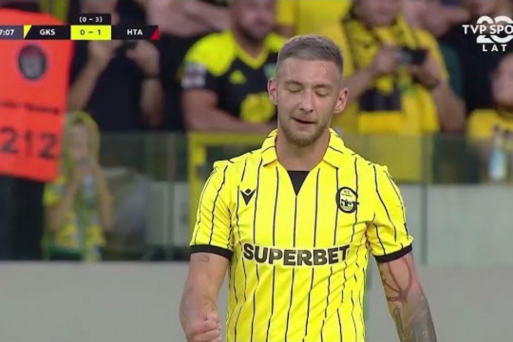 Skrót meczu GKS Katowice - Hapoel Tel Awiw 2-1 (fot. YouTube)