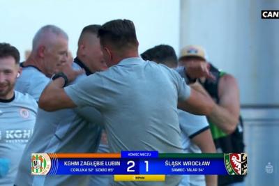 Skrót meczu Zagłębie Lubin - Śląsk Wrocław 2-1 (fot. YouTube / CANAL+ SPORT)