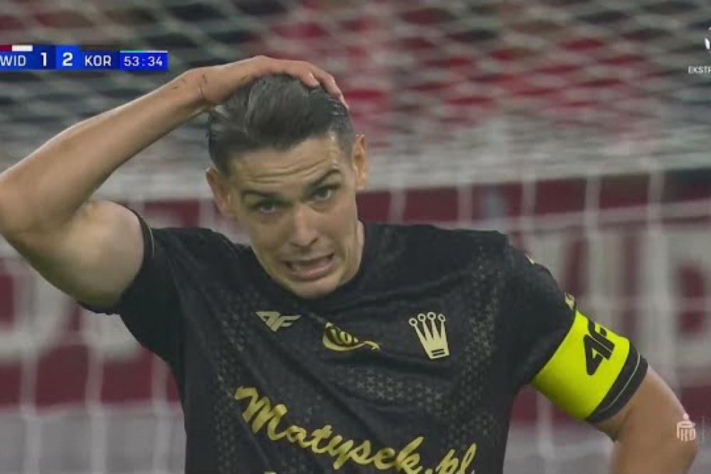 Skrót meczu Widzew Łódź - Korona Kielce 1-2 (fot. YouTube / Ekstraklasa TV)
