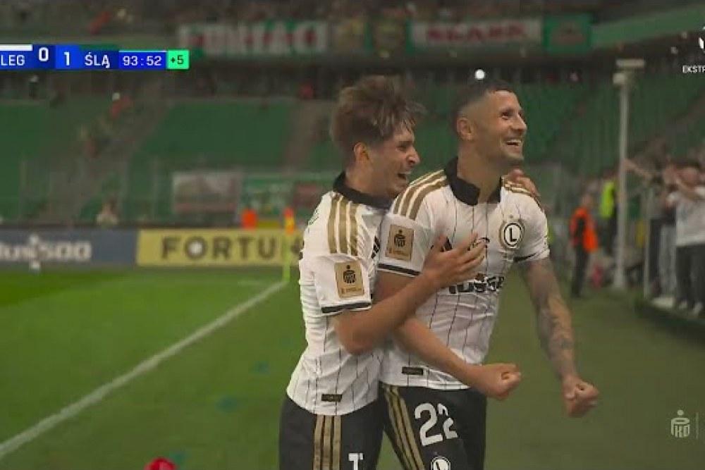 Skrót meczu Legia Warszawa - Śląsk Wrocław 1-1 (fot. YouTube / Ekstraklasa TV)