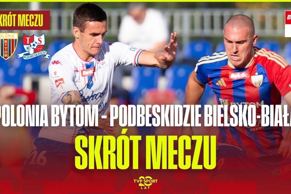 Skrót meczu Polonia Bytom - Podbeskidzie Bielsko-Biała 0-0 (fot. YouTube / TVP Sport)