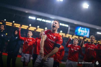 Angel Rodado zapewnił Wiśle Kraków zwycięstwo (fot. Bartek Ziółkowski)