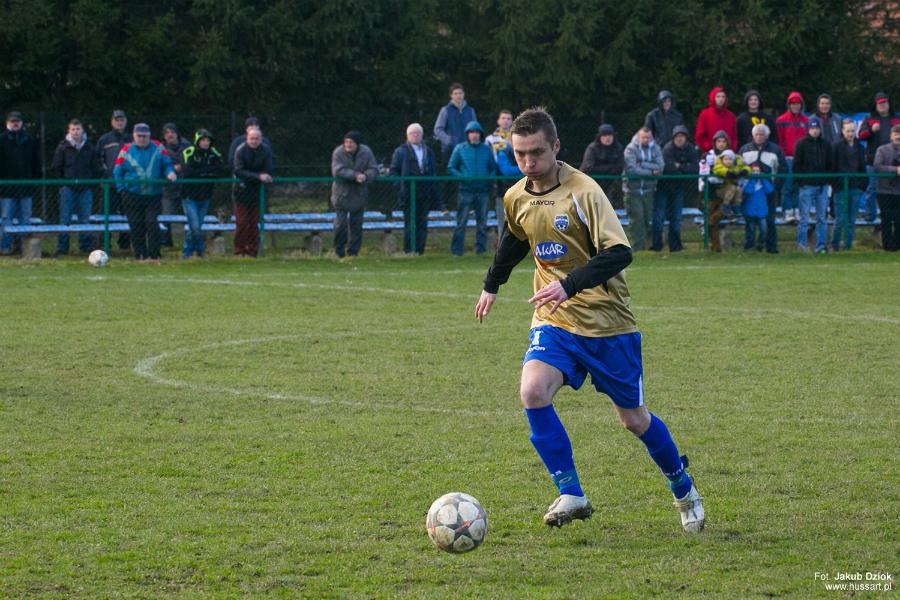 Jedną z bramek dla Wisłoka Wiśniowa zdobył Marcin Borowczyk (fot. Jakub Dziok)