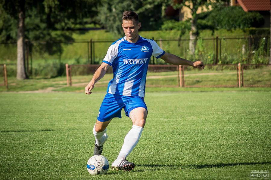 Na zdjęciu Wojciech Reiman w barwach Stali Rzeszów w ostatnim sparingu tego klubu (fot. Marcin Herbut)